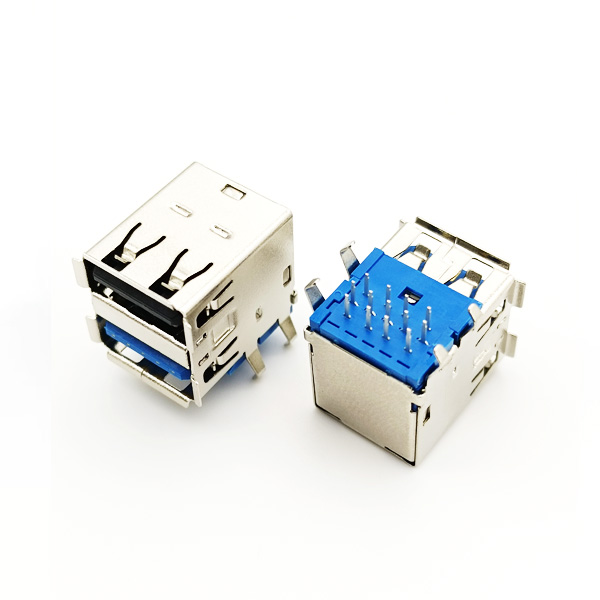 USB2.0+3.0雙層卷邊；板上青蛙腳
