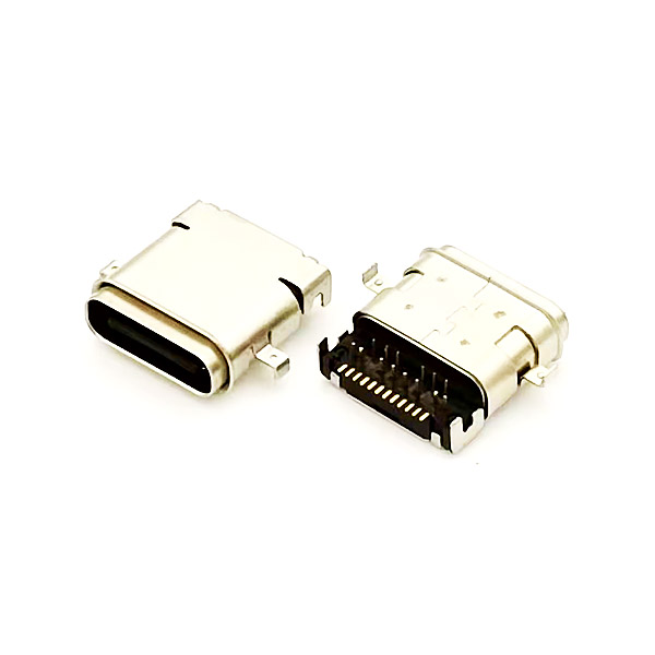 USB TYPE C 24P雙殼沉板1.4；DIP+SMT