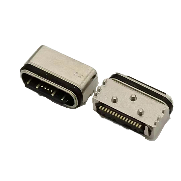 USB-TYPE-C-16P板上防水；粉末冶金