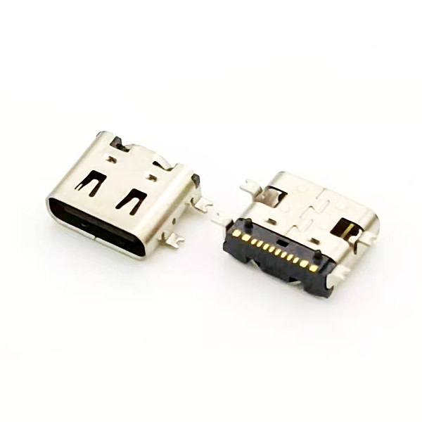 USB TYPE C 16P板上全貼；殼子帶彈